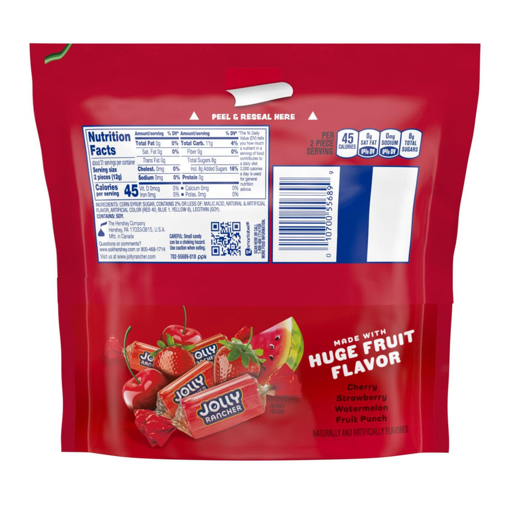 Jolly Rancher Awesome Reds Watermelon candies close-up for bold, juicy flavor.