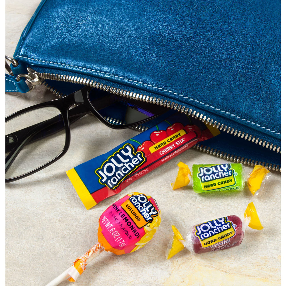 Jolly Rancher hard candy selection, bold colors in a single bag.