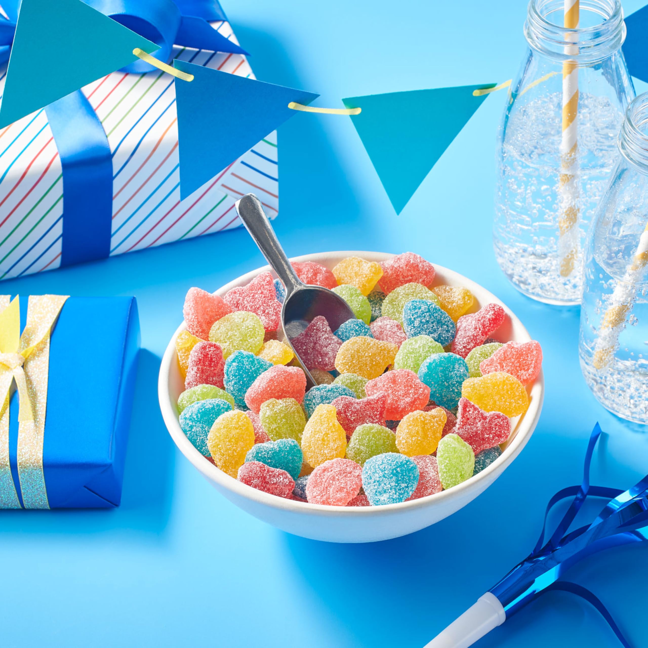 Jolly Rancher Sour Gummies watermelon flavor in festive bag ready for parties.