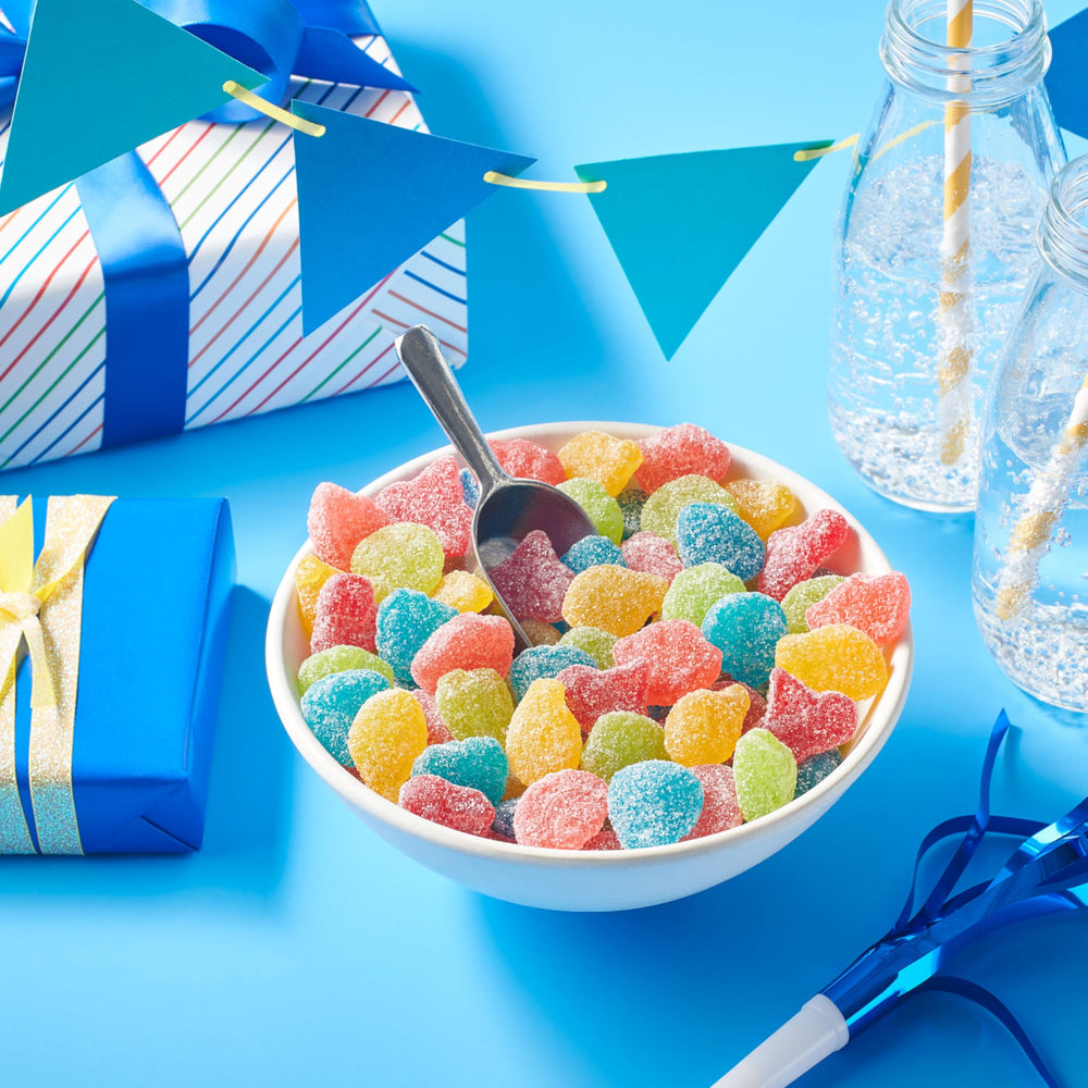 Jolly Rancher Sour Gummies watermelon flavor in festive bag ready for parties.