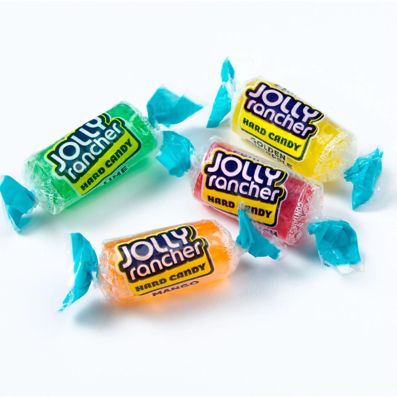 Jolly Rancher Tropical candy on a dessert plate