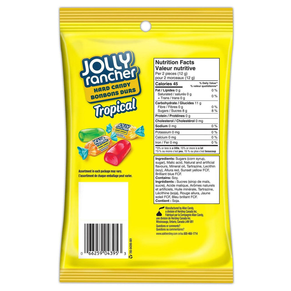 Jolly Rancher tropical flavors blend with punch pineapple lime mango