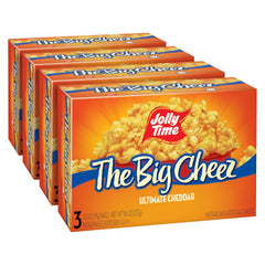 Jolly Time The Big Cheez box packaging, ideal for sharing at gatherings.