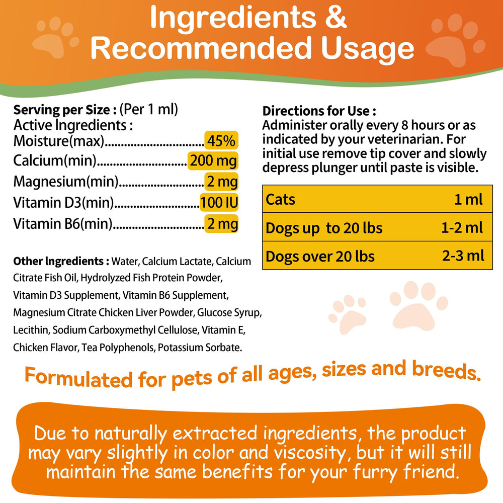 Jollyfit Oral Calcium dosage image demonstrating easy administration for pets