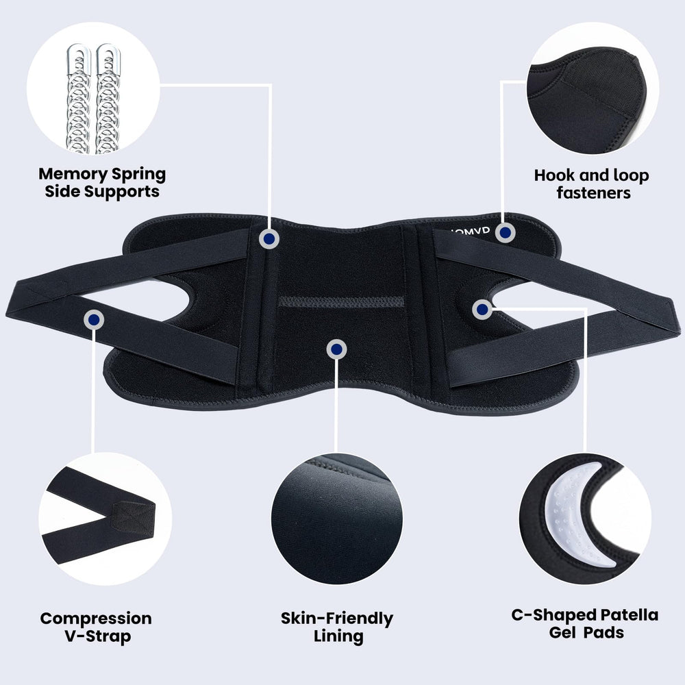 JOMVD knee brace breathable neoprene blend keeps skin cool all day