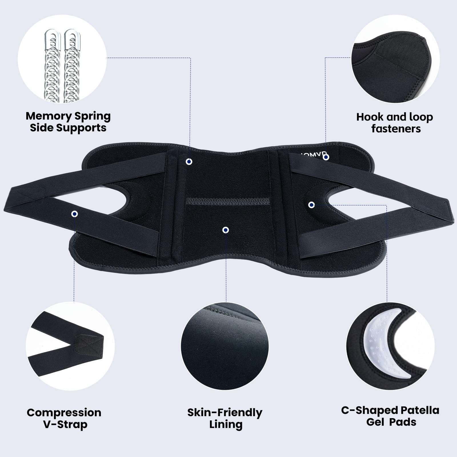 JOMVD knee brace with dynamic stabilization supports ligaments for steadier flexion.