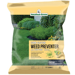 Jonathan Green corn gluten lawn fertilizer bag ready for safe family lawn use.