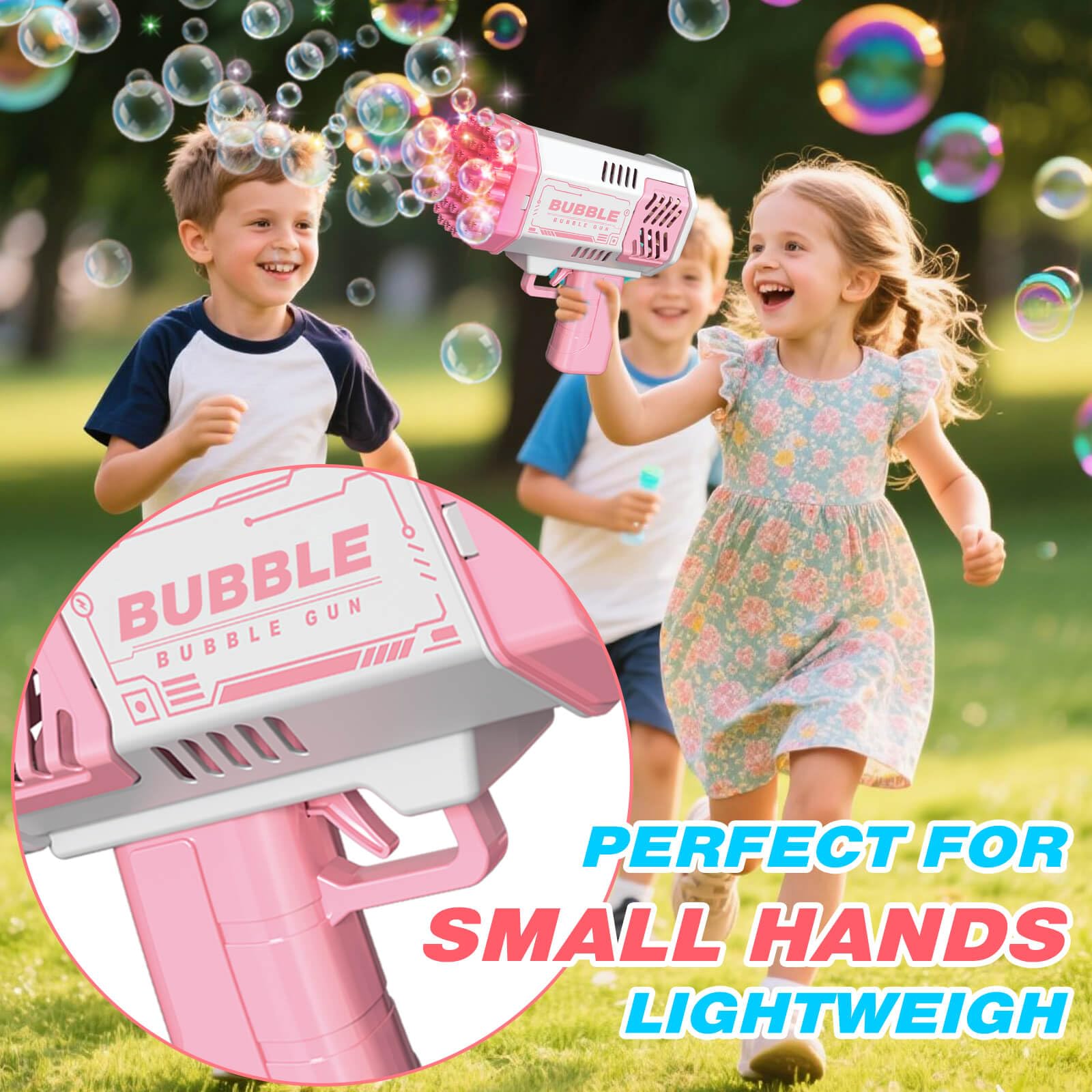 JONEG bubble machine lights activation demonstrates bright effects for gatherings