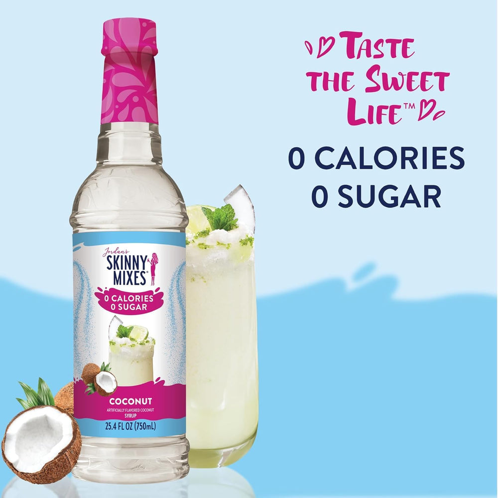 Jordan's Skinny Mixes Blueberry Lavender syrup bottle; floral twist for beverages