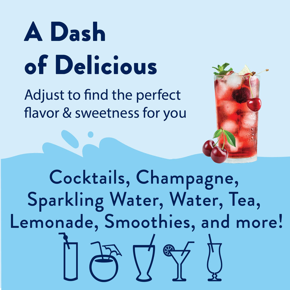 Jordan's Skinny Mixes cherry syrup blended into smoothies for a fruity lift.