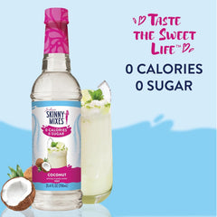 Jordan's Skinny Mixes Coconut Syrup label highlights keto-friendly flavor option