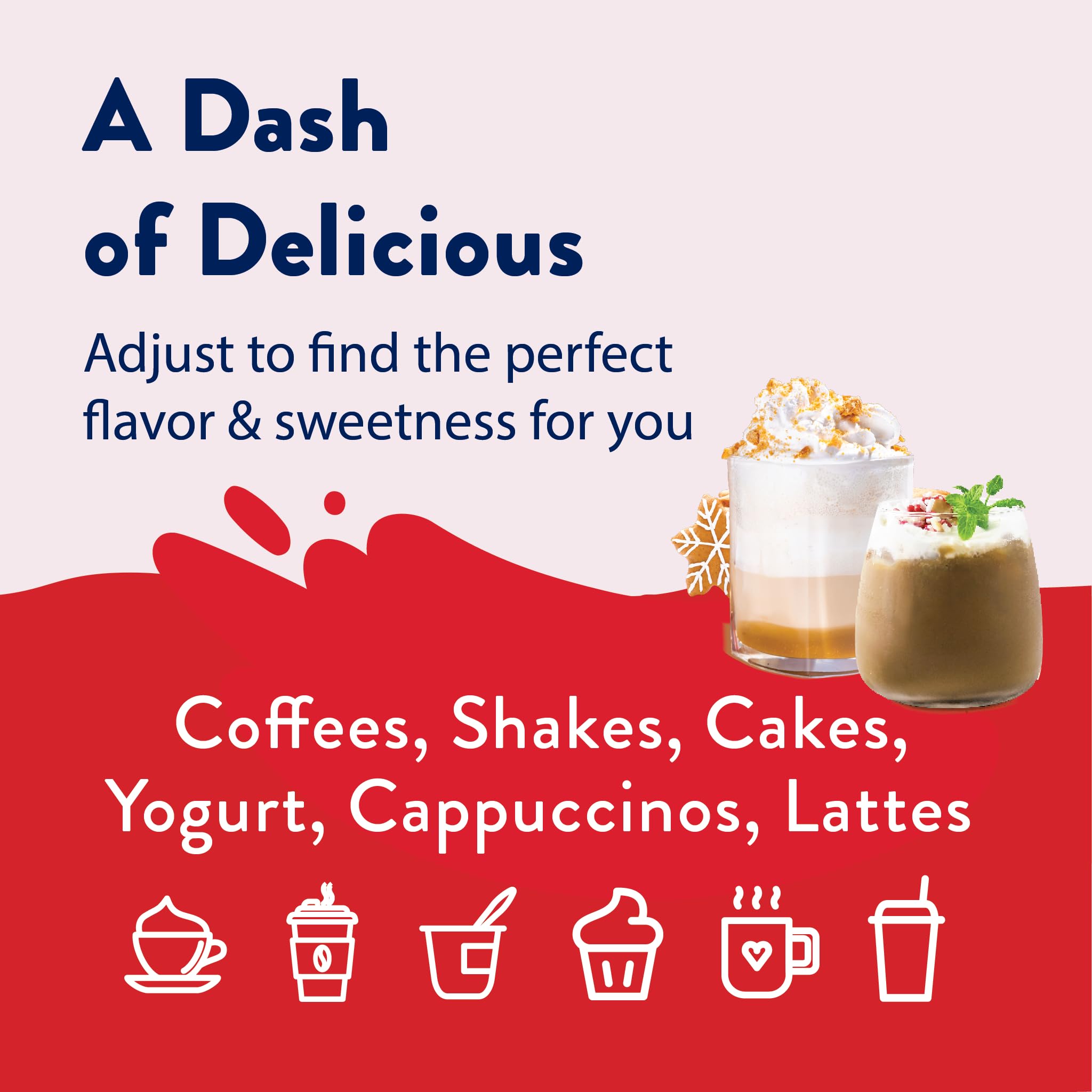 Jordan's Skinny Mixes kitchen setup with holiday flavor syrups, ready for festive beverages