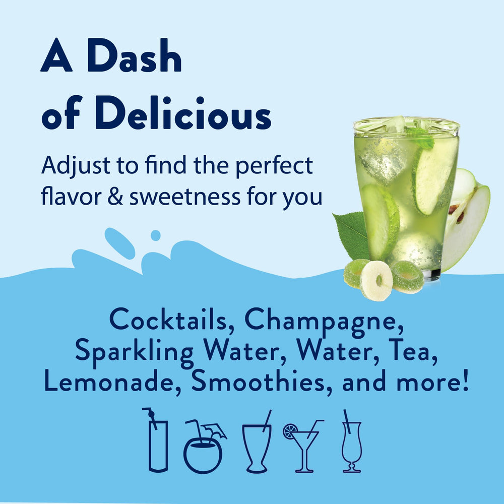 Jordan's Skinny Mixes Sour Green Apple bottle beside fresh lemons for baking and drinks.