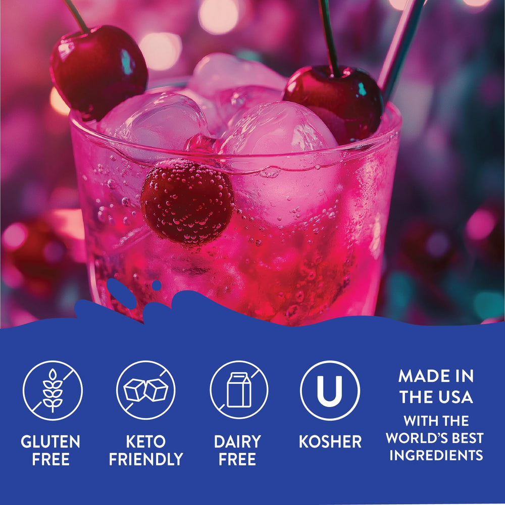 Sparkling water with Jordan's Skinny Mixes syrup for a bright sugar-free fizz.