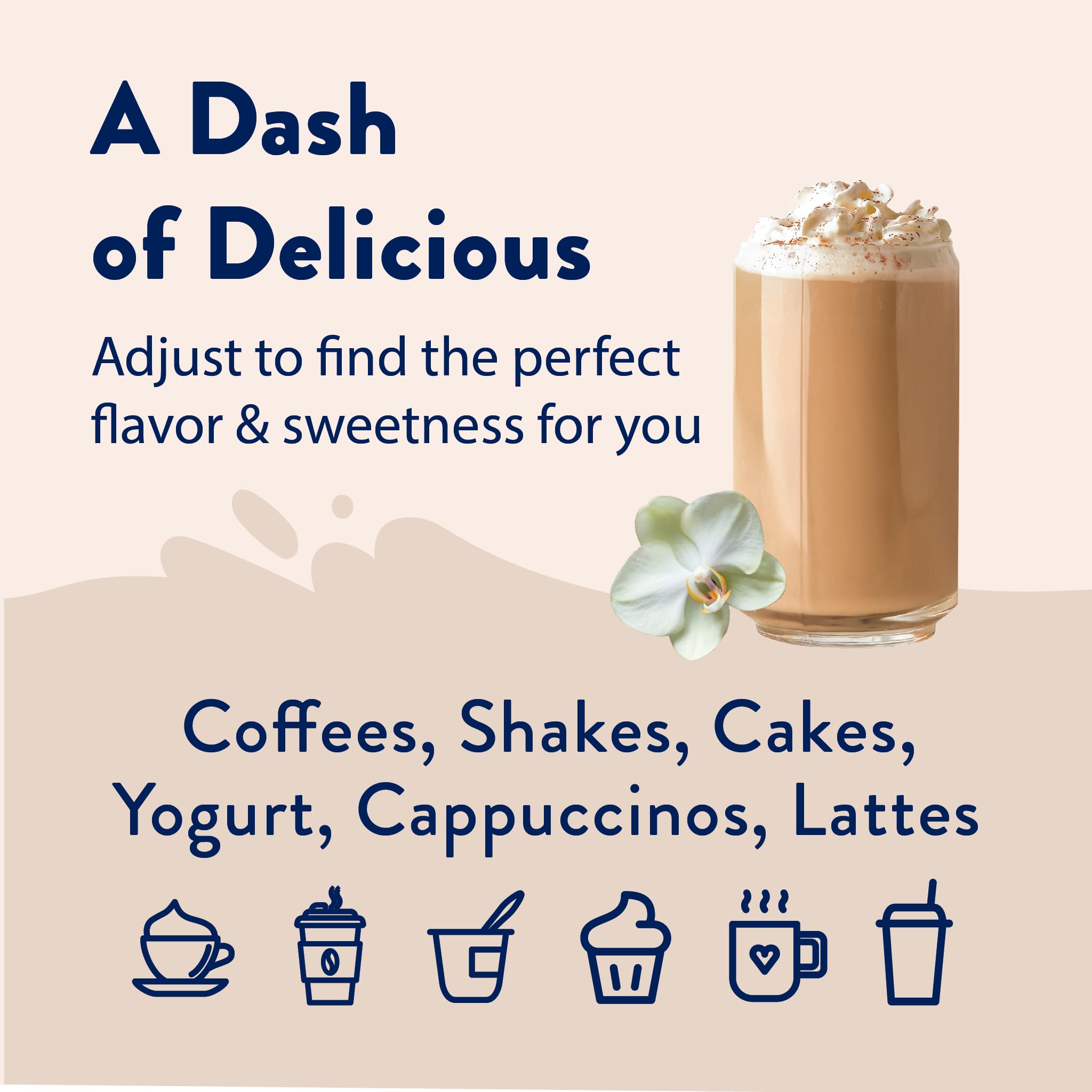 Yogurt topping with Jordan's Skinny Mixes sugar free French Vanilla syrup features zero sugar