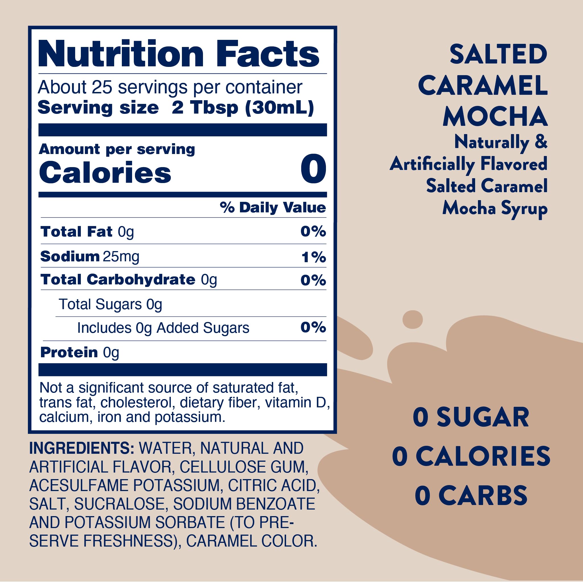 Jordan's Skinny Mixes sugar free coffee syrup pours into hot coffee for rich taste.