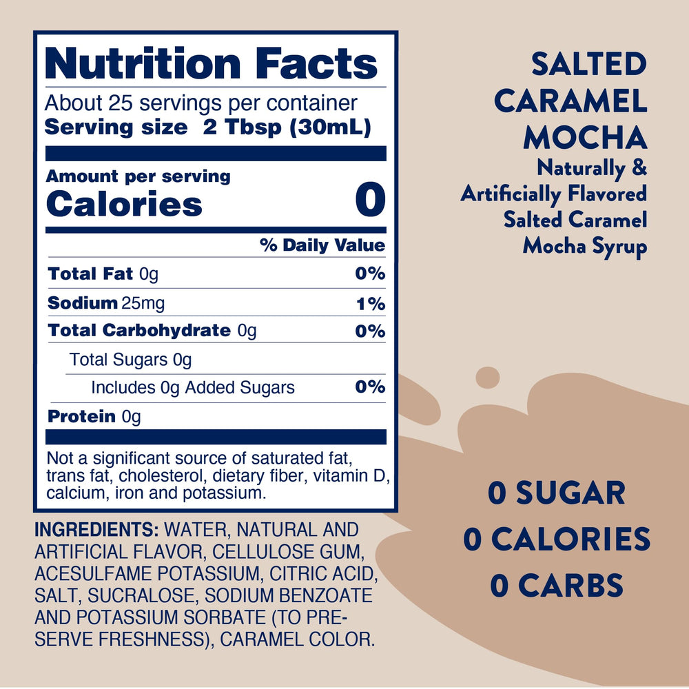 Jordan's Skinny Mixes sugar free coffee syrup pours into hot coffee for rich taste.