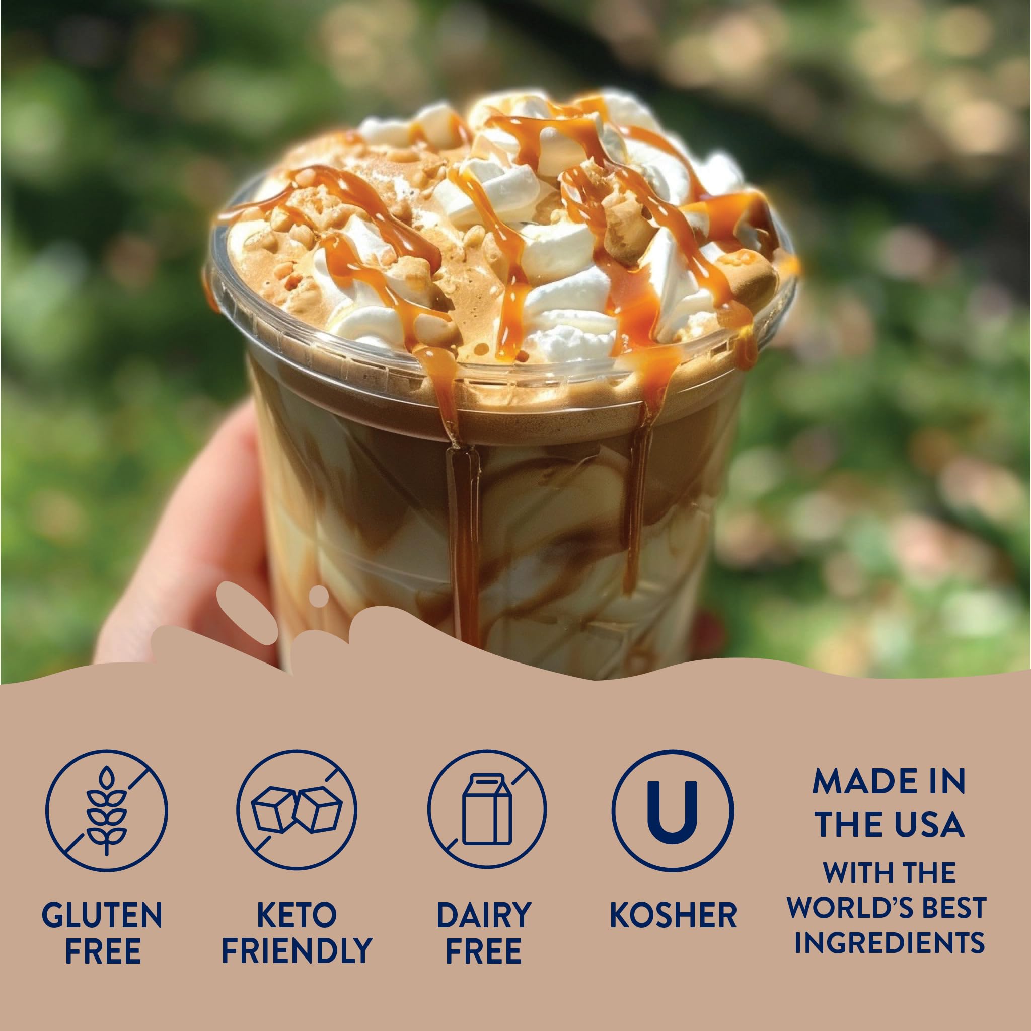 Jordan's Skinny Mixes sugar free mocha syrup bottle delivers chocolatey notes