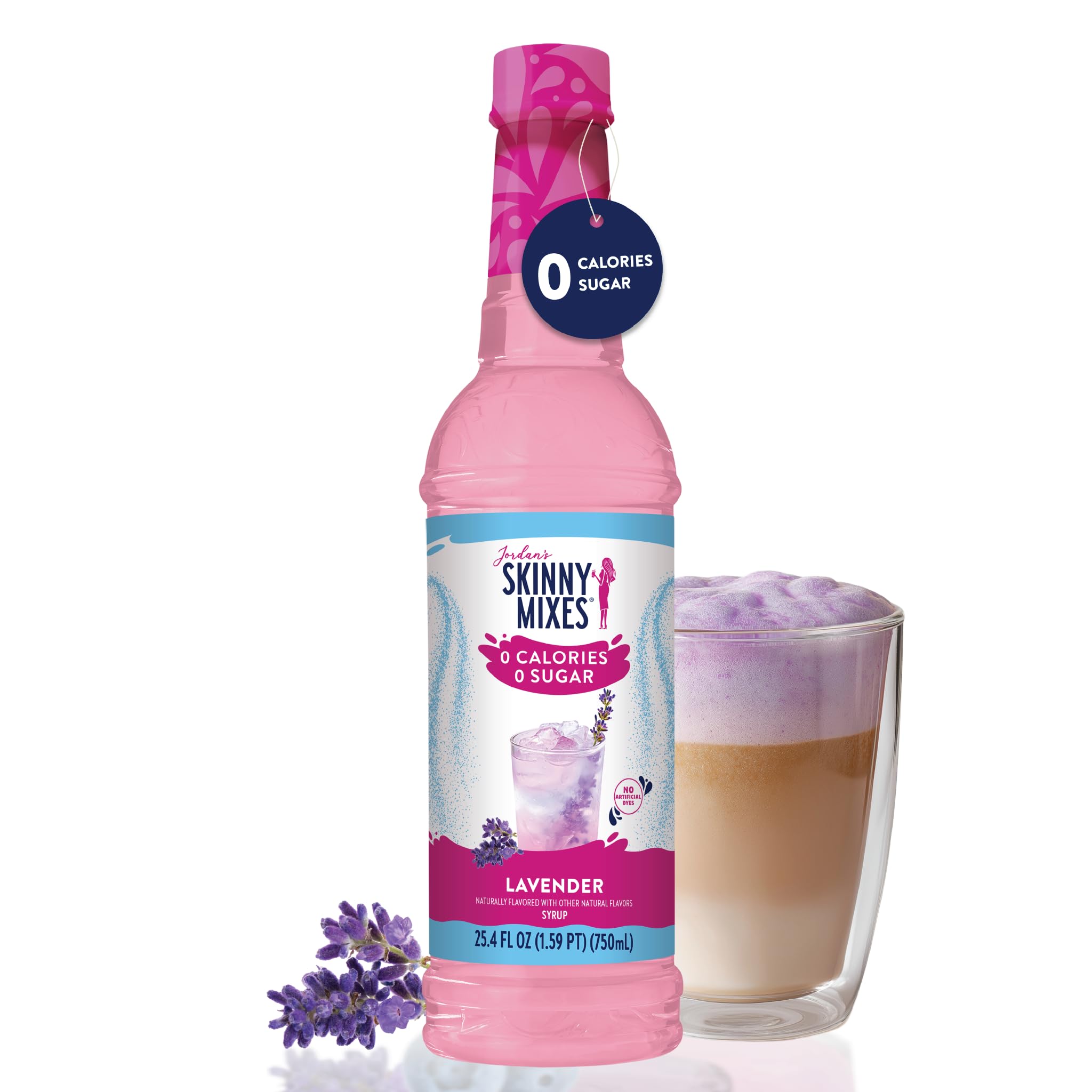 USA-made label on Lavender Syrup bottle indicating quality.