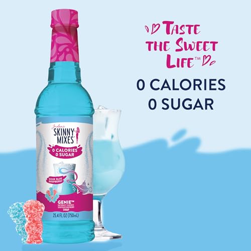 Close-up of Jordan's Skinny Mixes syrup label showing gluten-free and kosher