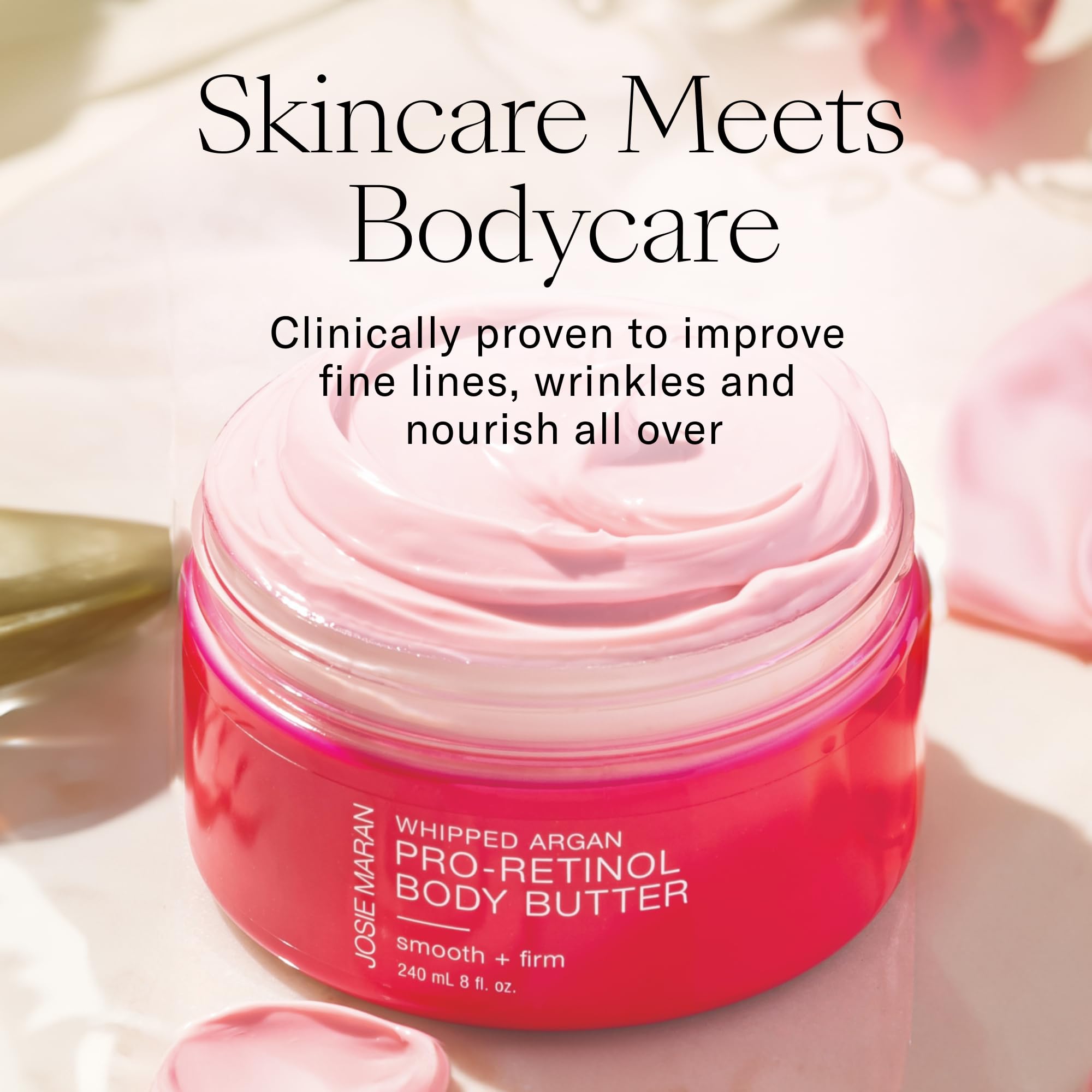 Josie Maran air-whipped argan-oil texture demonstrates deep moisture and resilience.