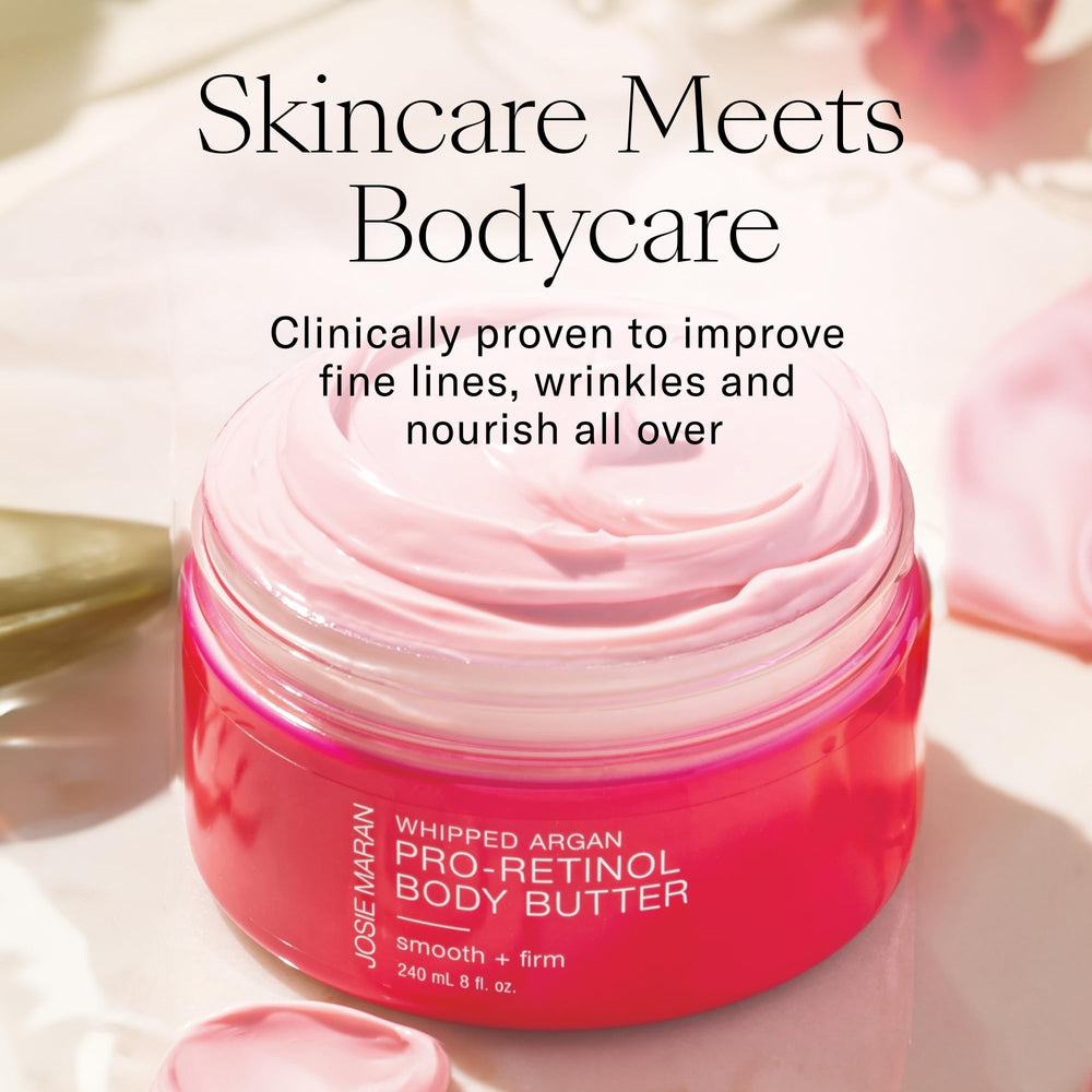 Josie Maran air-whipped argan-oil texture demonstrates deep moisture and resilience.