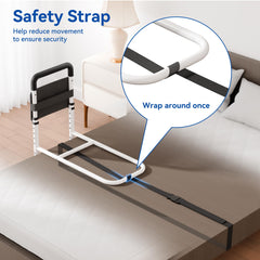 Josmimic storage pocket keeps essentials within reach beside the bed.