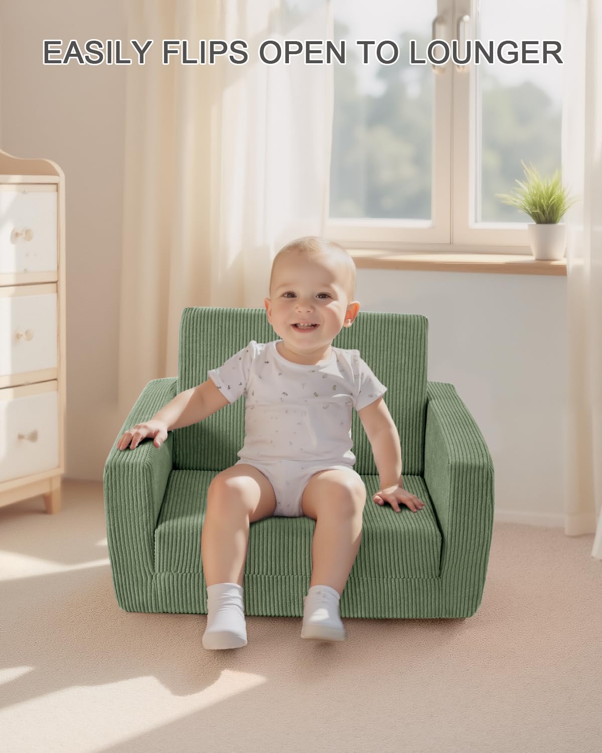 Jouha Toddler Chair safety rounded edges green keeps little ones secure.