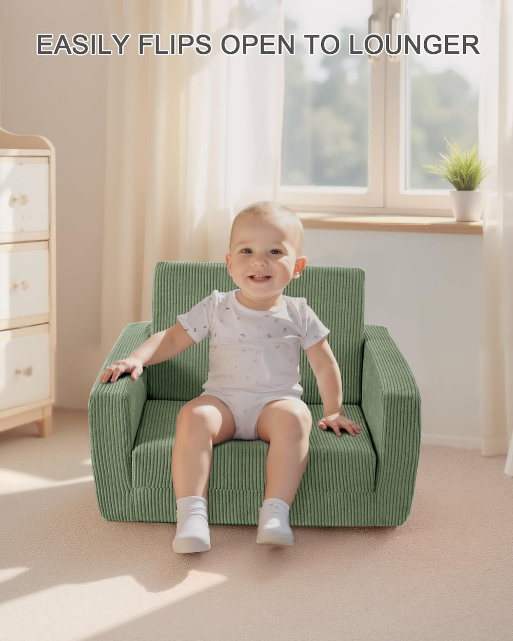 Jouha Toddler Chair safety rounded edges green keeps little ones secure.