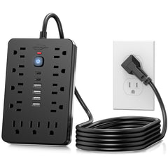 JouleLoom 10ft flat-plug power strip showcases compact design for easy travel