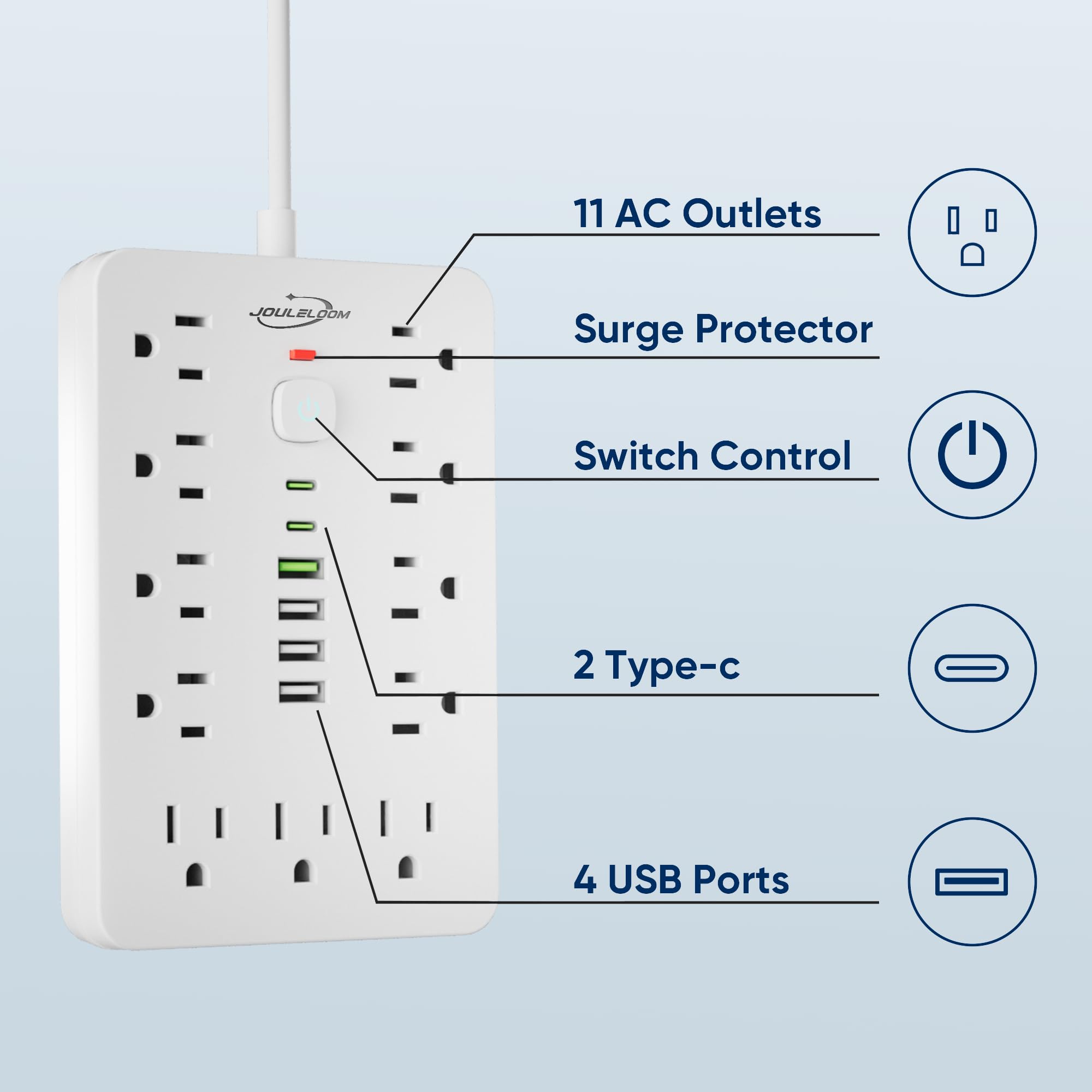 JouleLoom 6ft extension cord adds reach to power-hungry setups