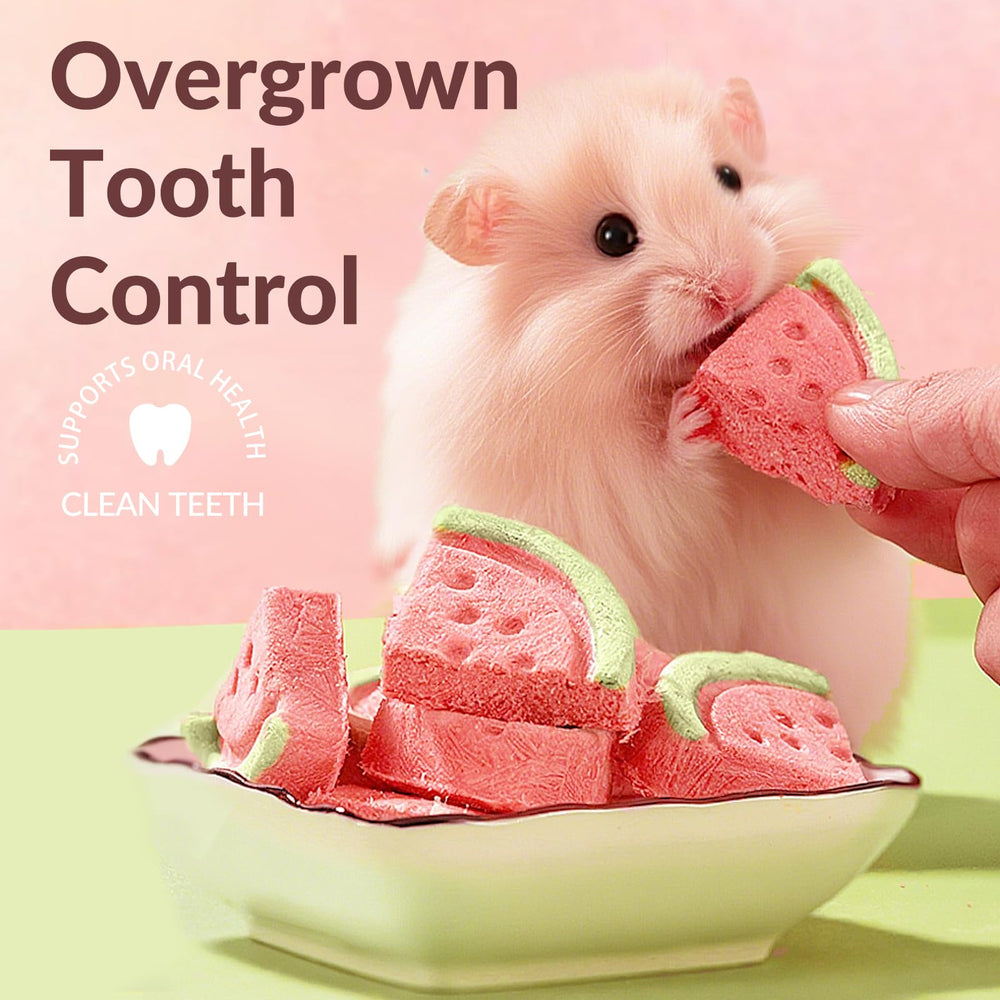 JOUSONTY hamster chew toys freeze-dried strawberries provide tasty treats and dental-friendly chewing