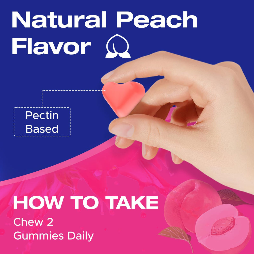 Jovariquethor Booty Gummies peach bottle sideview suitable for home use