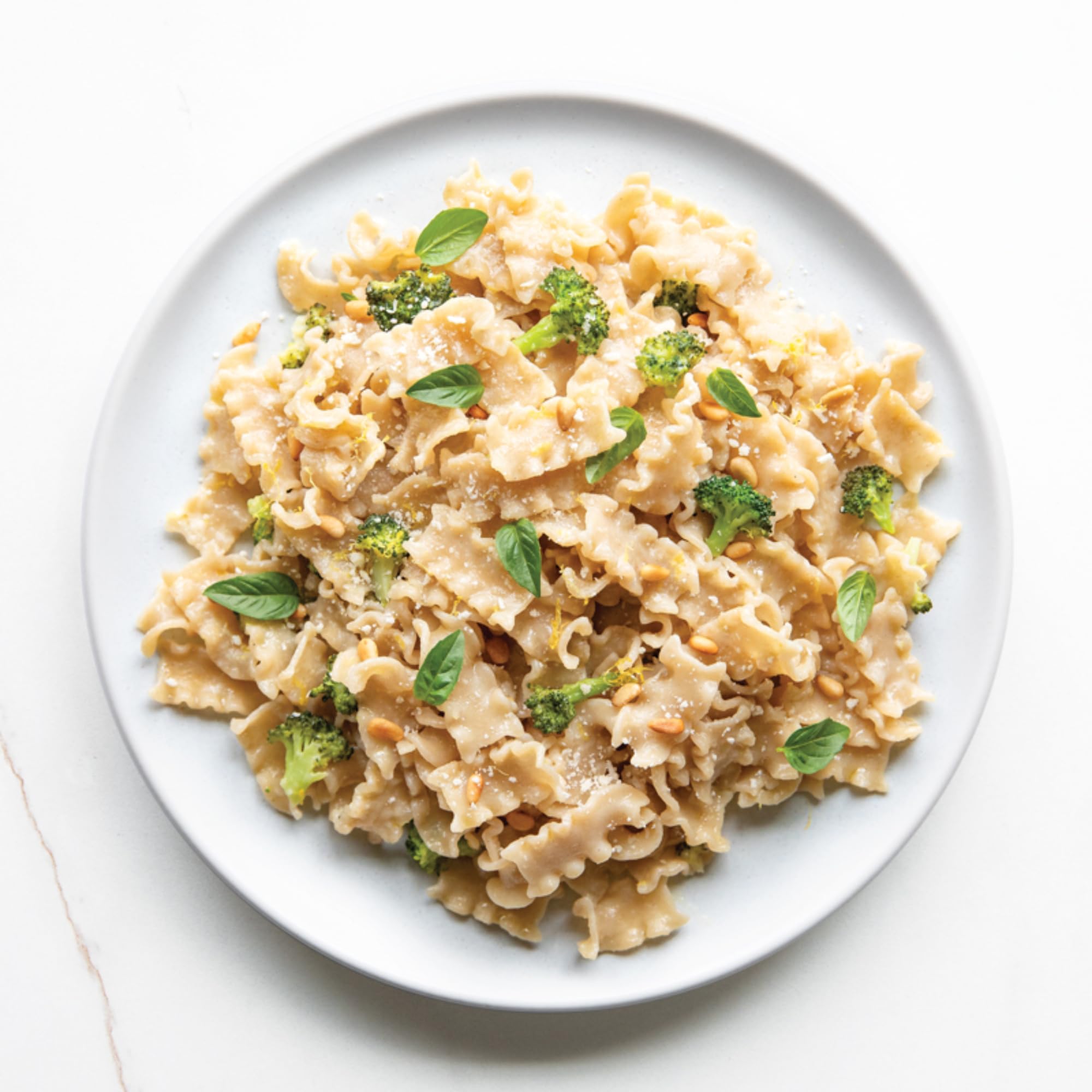 Jovial two-ingredient brown rice pasta showcased in a simple ingredient list