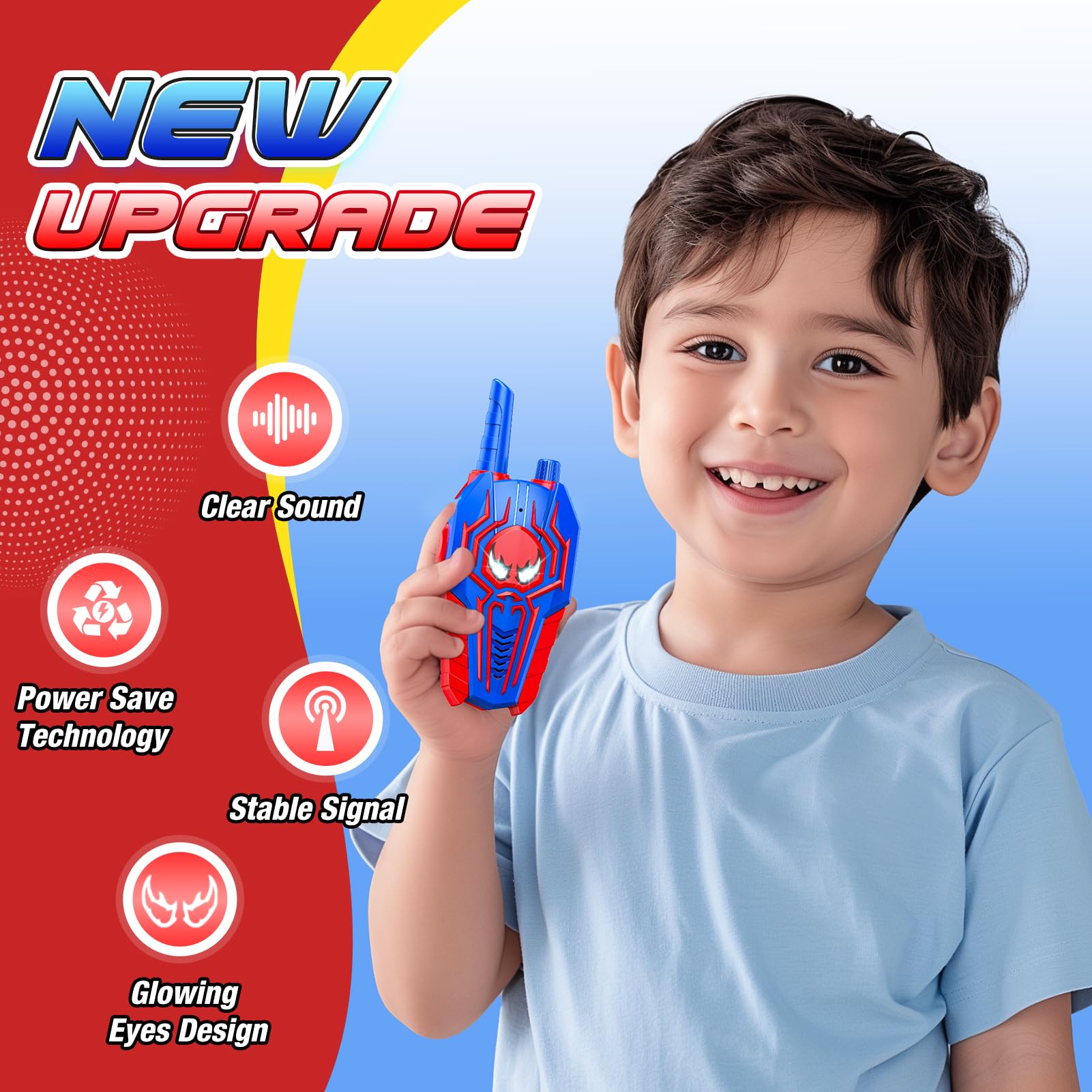 JovialToyz walkie talkie weighs 70g, ideal for lightweight daily adventures.