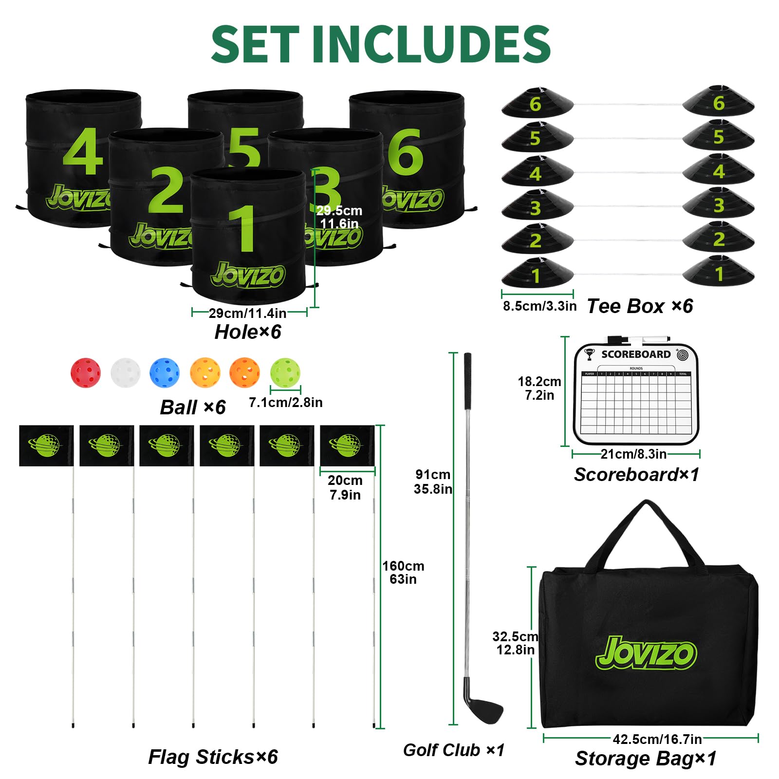 Jovizo Golf Balls designed for reliable rolls on indoor and outdoor surfaces