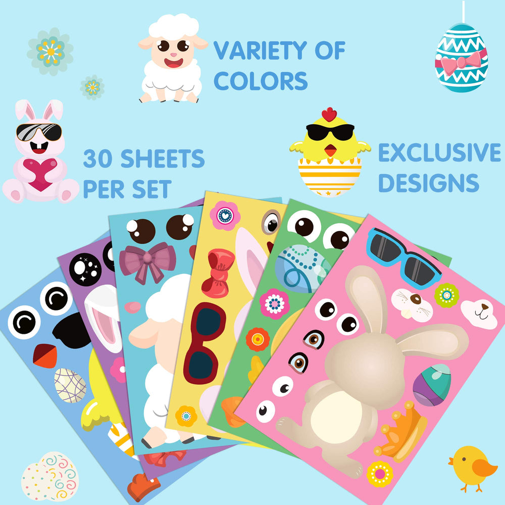 Joy Bang Easter stickers for parties and classroom activities as lovable party favors.
