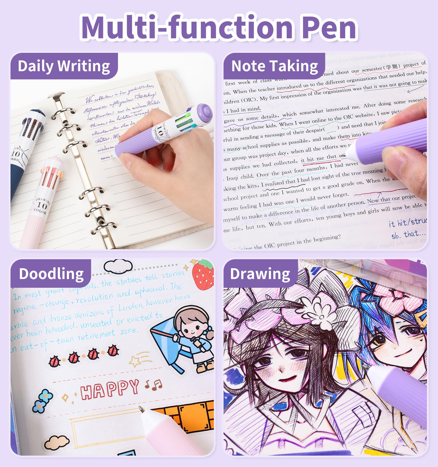Joyask retractable pen click keeps pockets neat and ink ready.