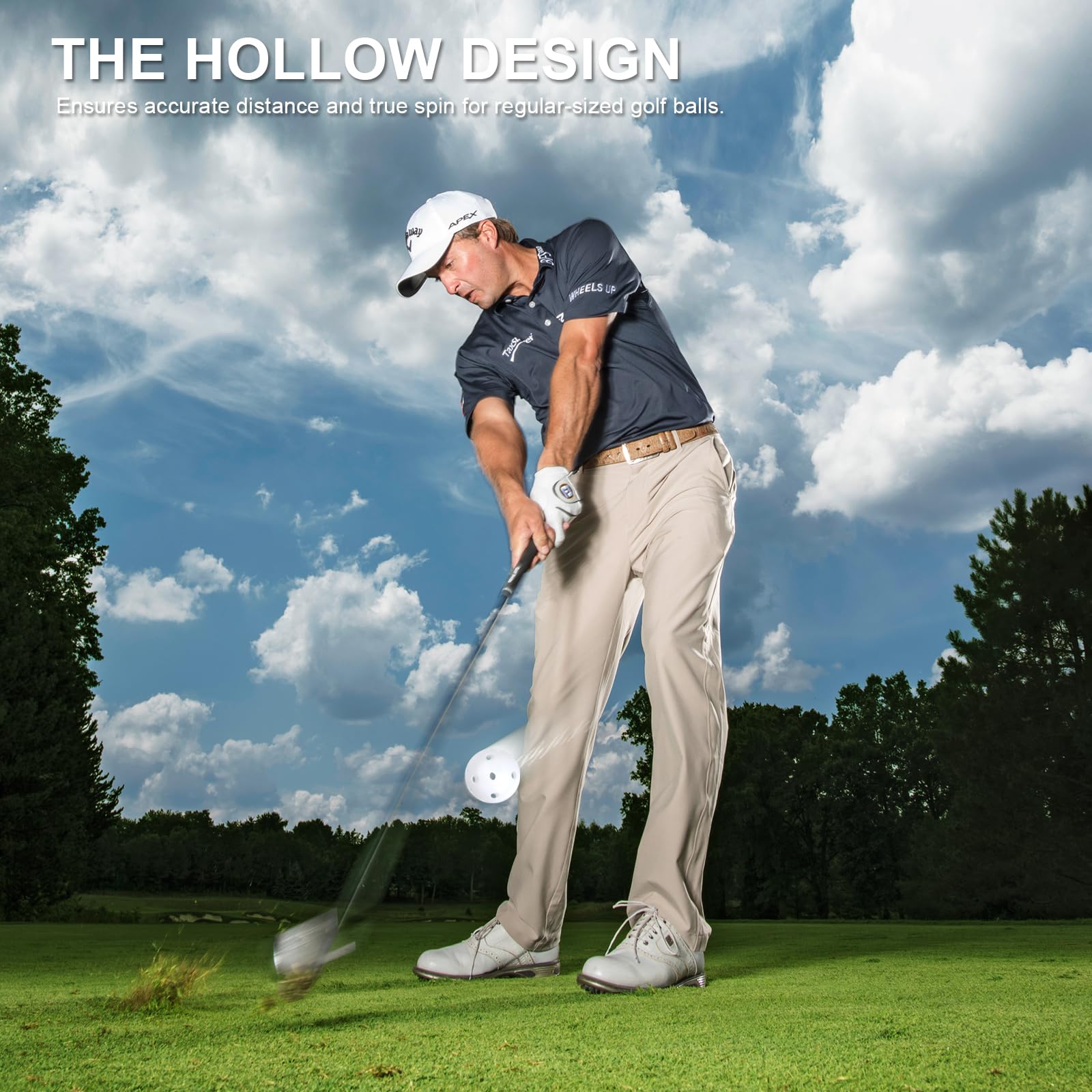 Joyberg 24-pack durable polyurethane golf balls for long-lasting practice.
