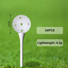 Joyberg indoor-swing golf balls provide safe practice for apartments.