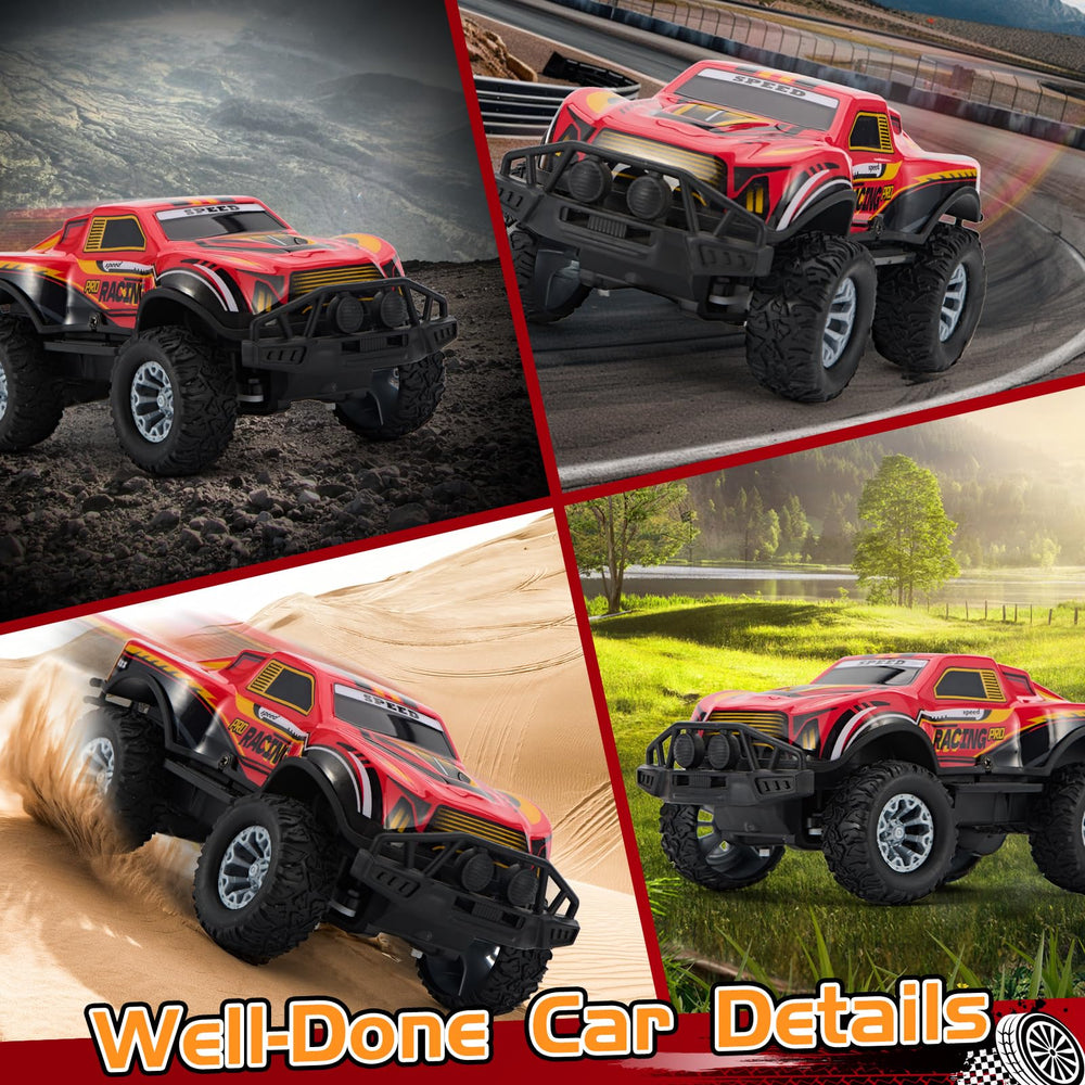 JOYBLI remote control off-road truck durable tires support smooth rides on rough ground
