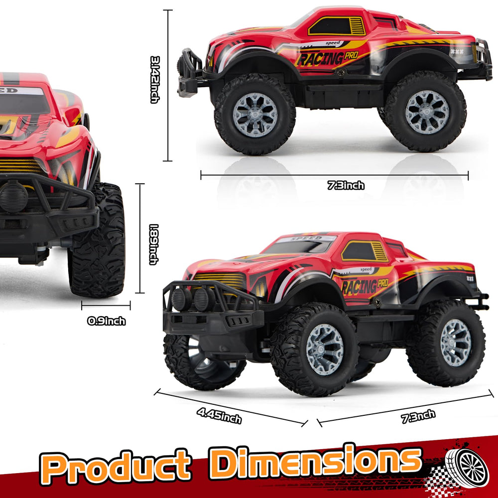 JOYBLI remote control off-road truck side view showing rugged tires for all terrains