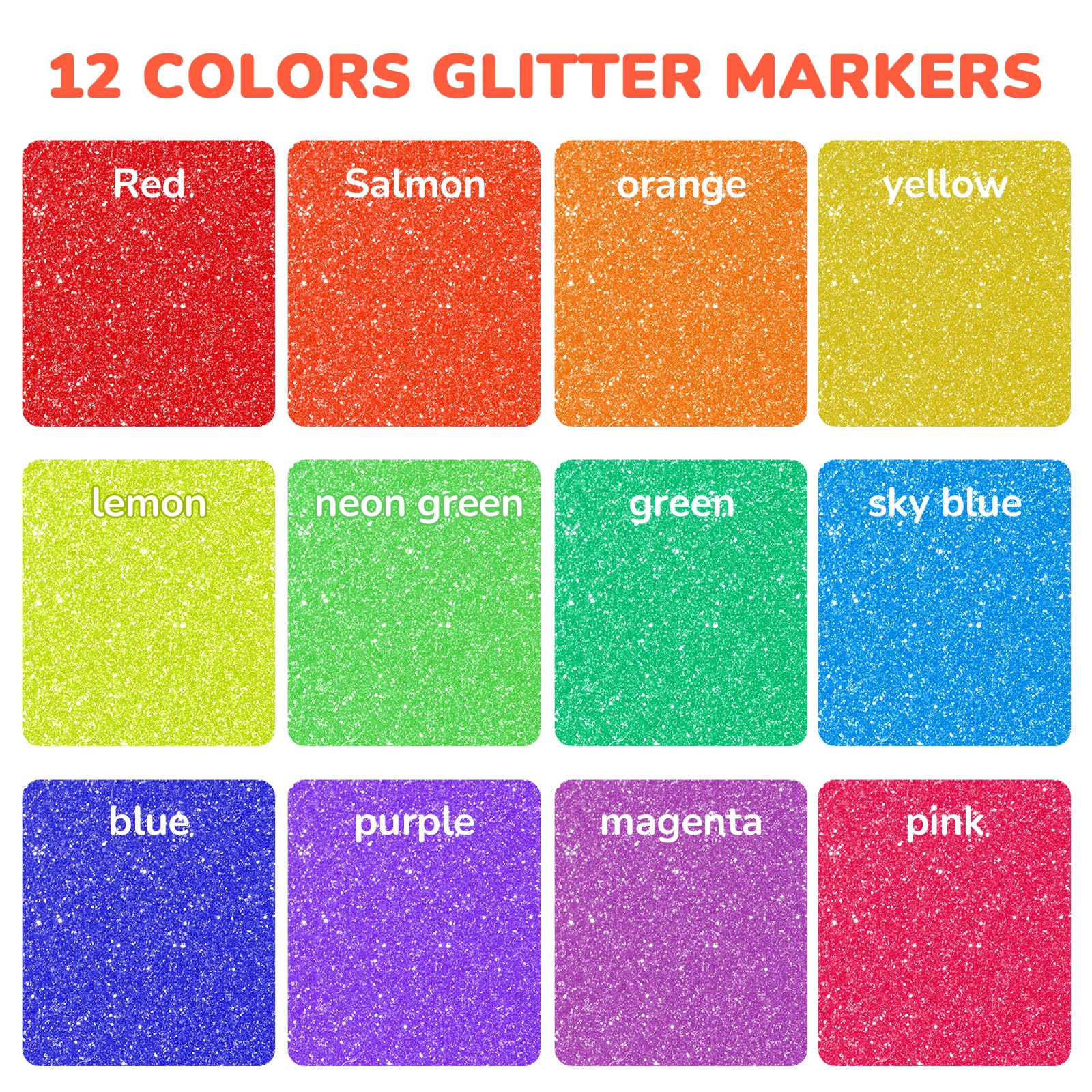 JoyCat glitter marker tip close-up showing precise 3mm control.