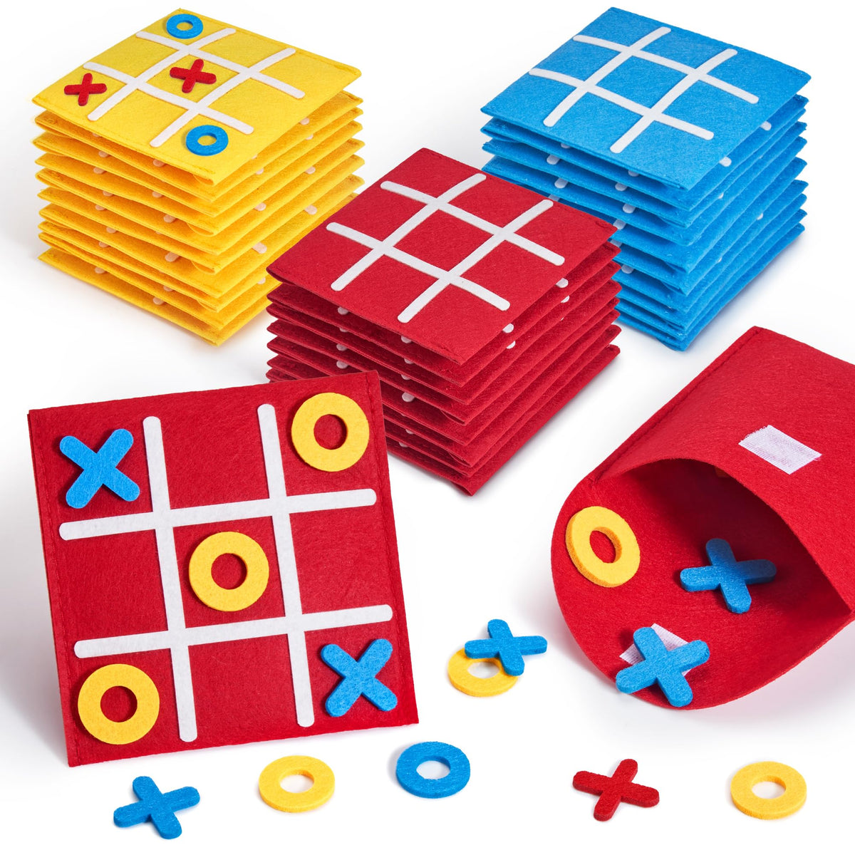 JoyCat Tic Tac Toe felt game board, a portable party favorite for kids.