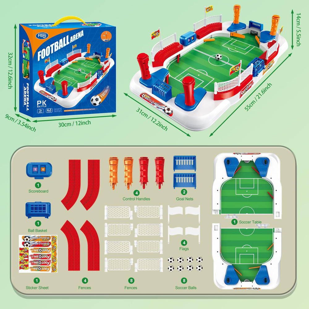 Joyddo mini foosball table dual flippers enable precise passes and shots.