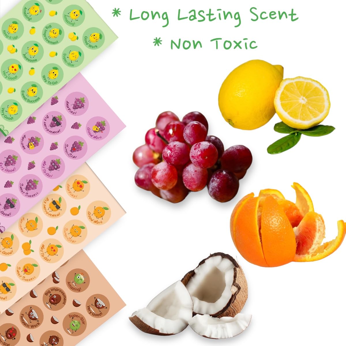 Joyful Artistry mixed fruits sheets showcase varied scents for variety.