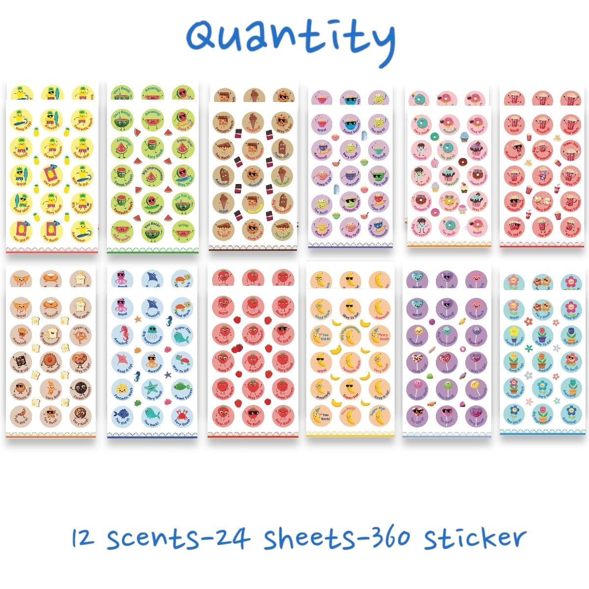 Joyful Artistry sheets show 15 stickers each for easy reward charts