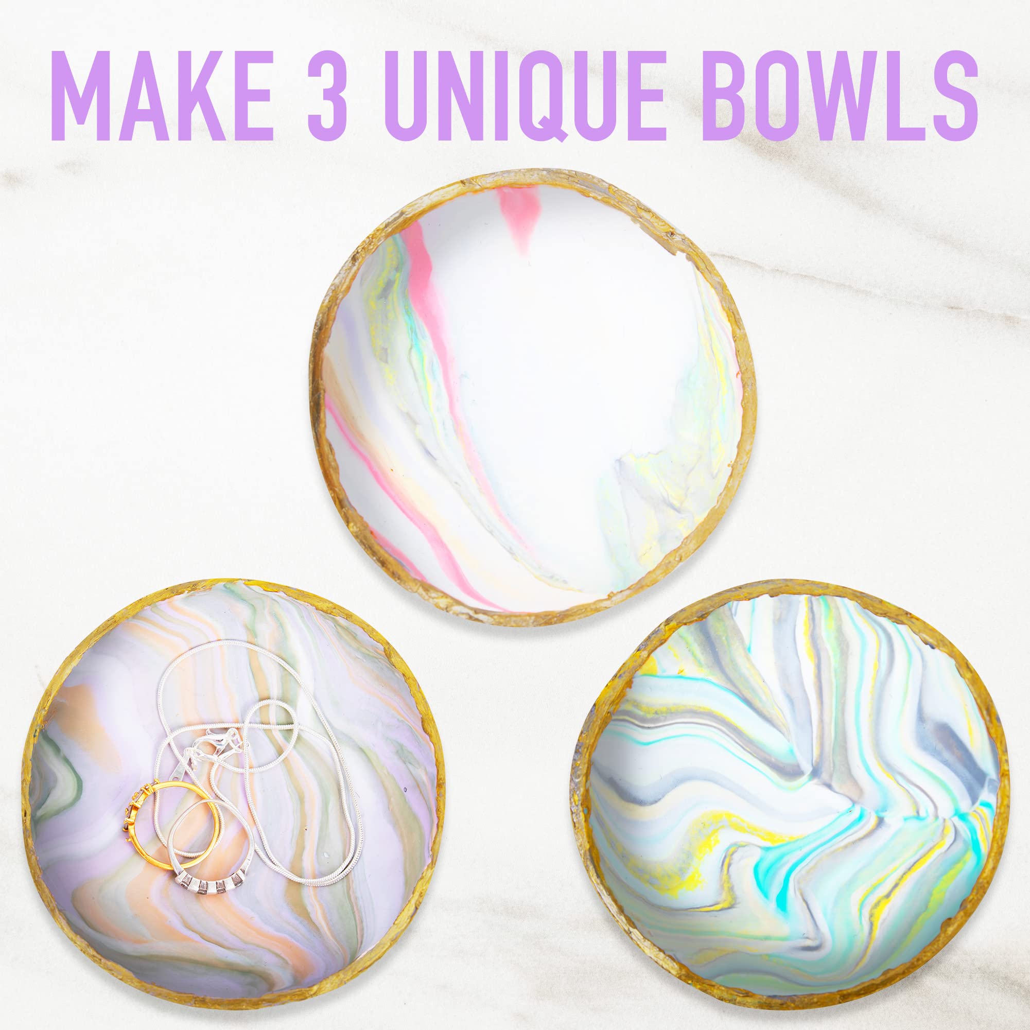JOiFULi silicone bowl mold for shaping three jewelry bowls