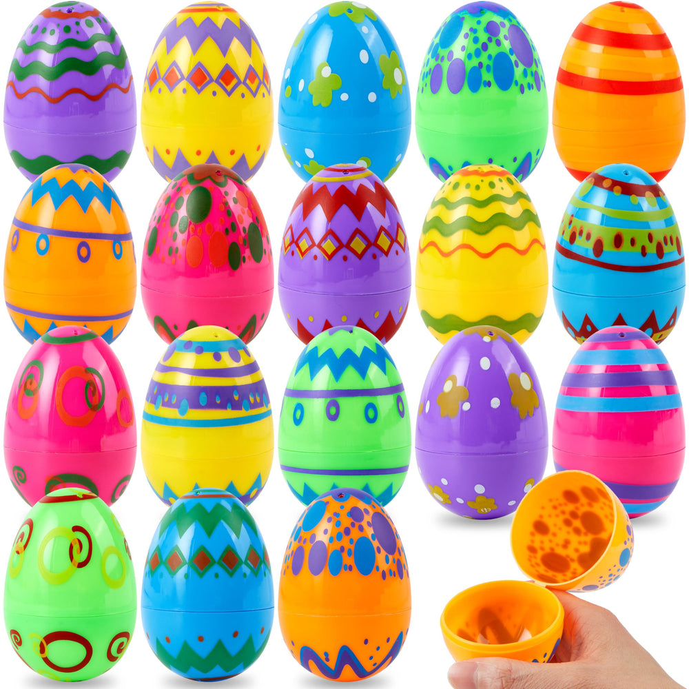 JOYIN 18-piece 3.15-inch Easter eggs in pastel colors for gifting and play