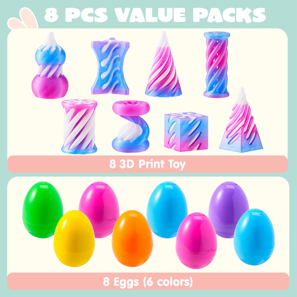 JOYIN Easter eggs with articulated toys, great as desk decor and collectibles.